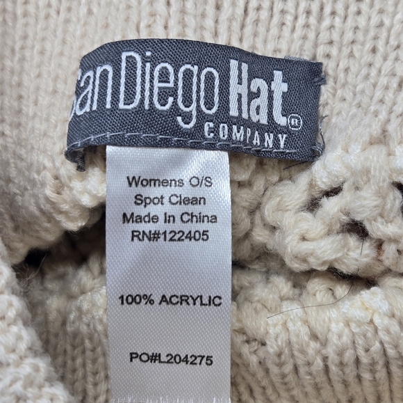 SAN DIEGO HAT CO MAYBELLE GRANNY SQUARE CROCHET BEANIE HAT CAP WOMEN OS PASTEL - Picture 6 of 15